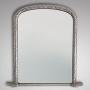 19th Century English Silvered Overmantel Mirror