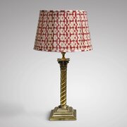 Antique Brass Twisted Column Table Lamp