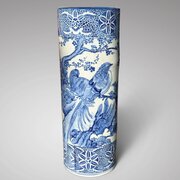 Japanese Blue And White Ceramic Stick Stand