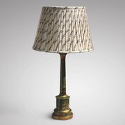 Olive Green Toleware Table Lamp