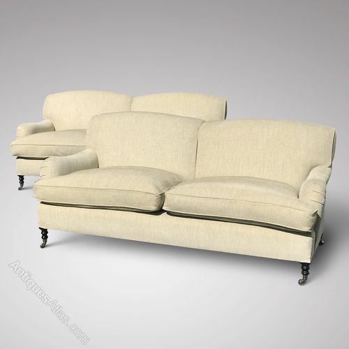 Pair Of George Smith Standard Arm Sofas