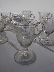 Set Of 10 Glass Victorian Custard Cups