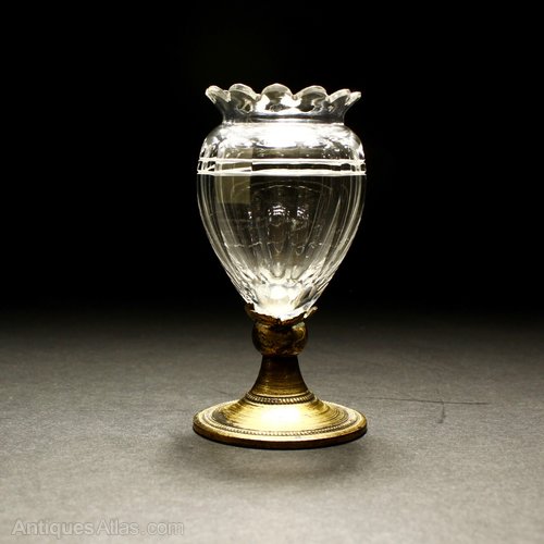 Antiques Atlas 19t Century Regency Pair Glass Posy Vases C1815