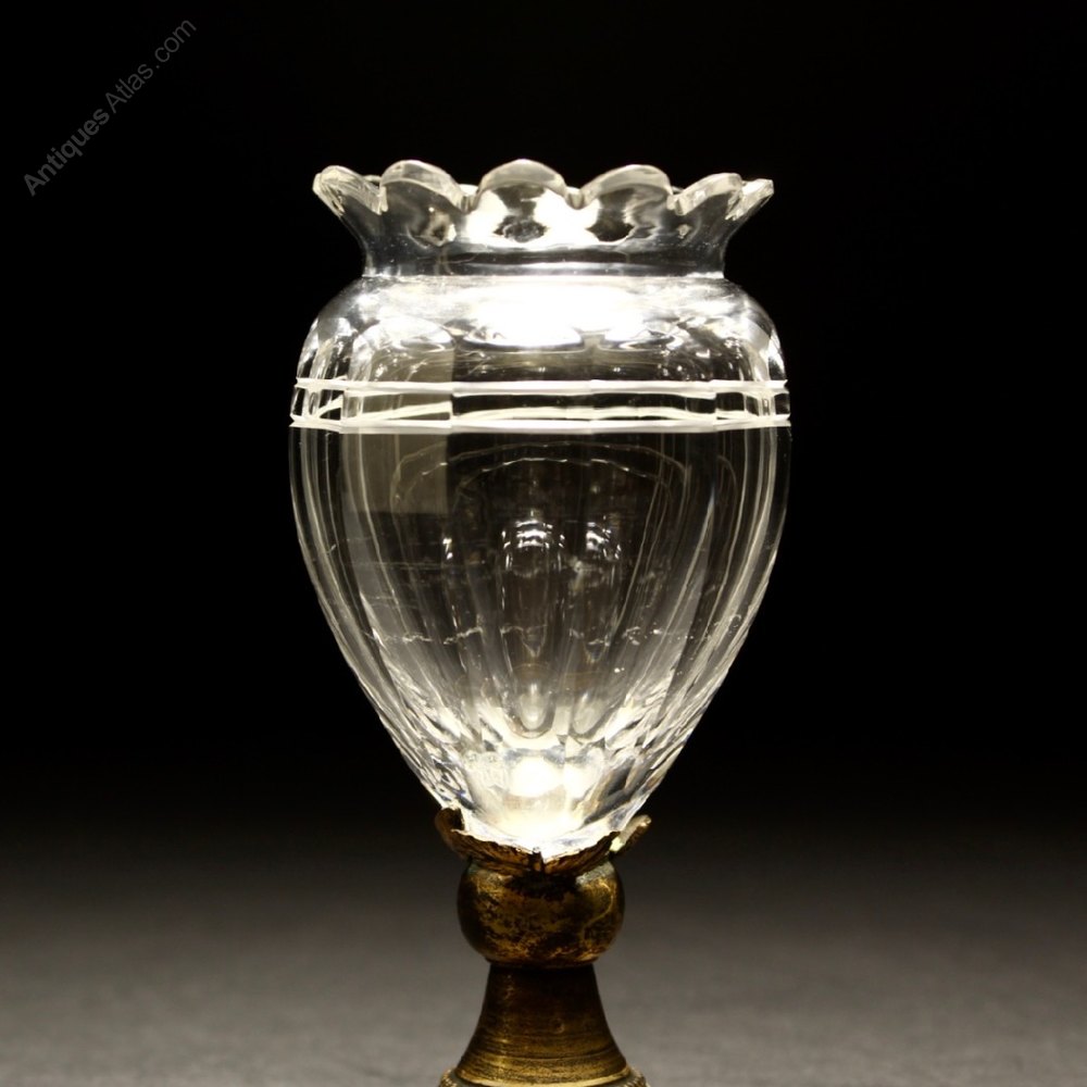 Antiques Atlas 19t Century Regency Pair Glass Posy Vases C1815