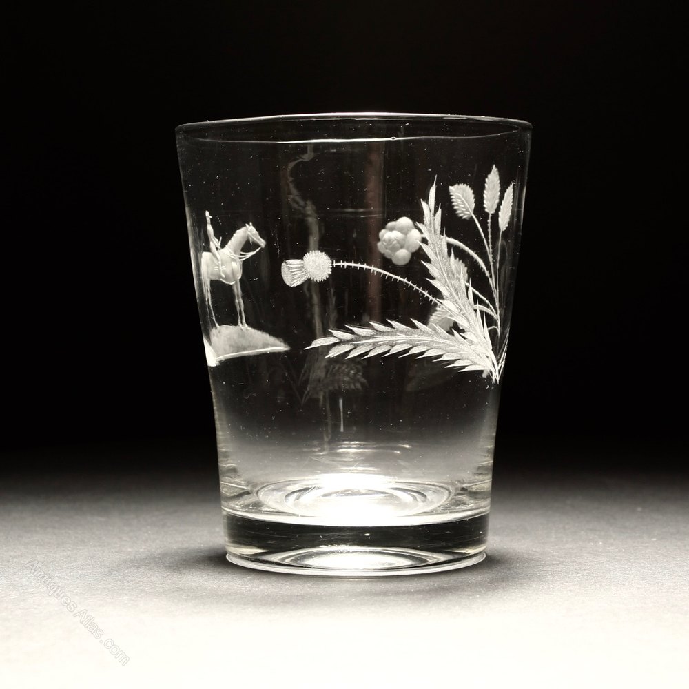 Antiques Atlas 19th Century Horse Engraved Glass Tumbler C1820
