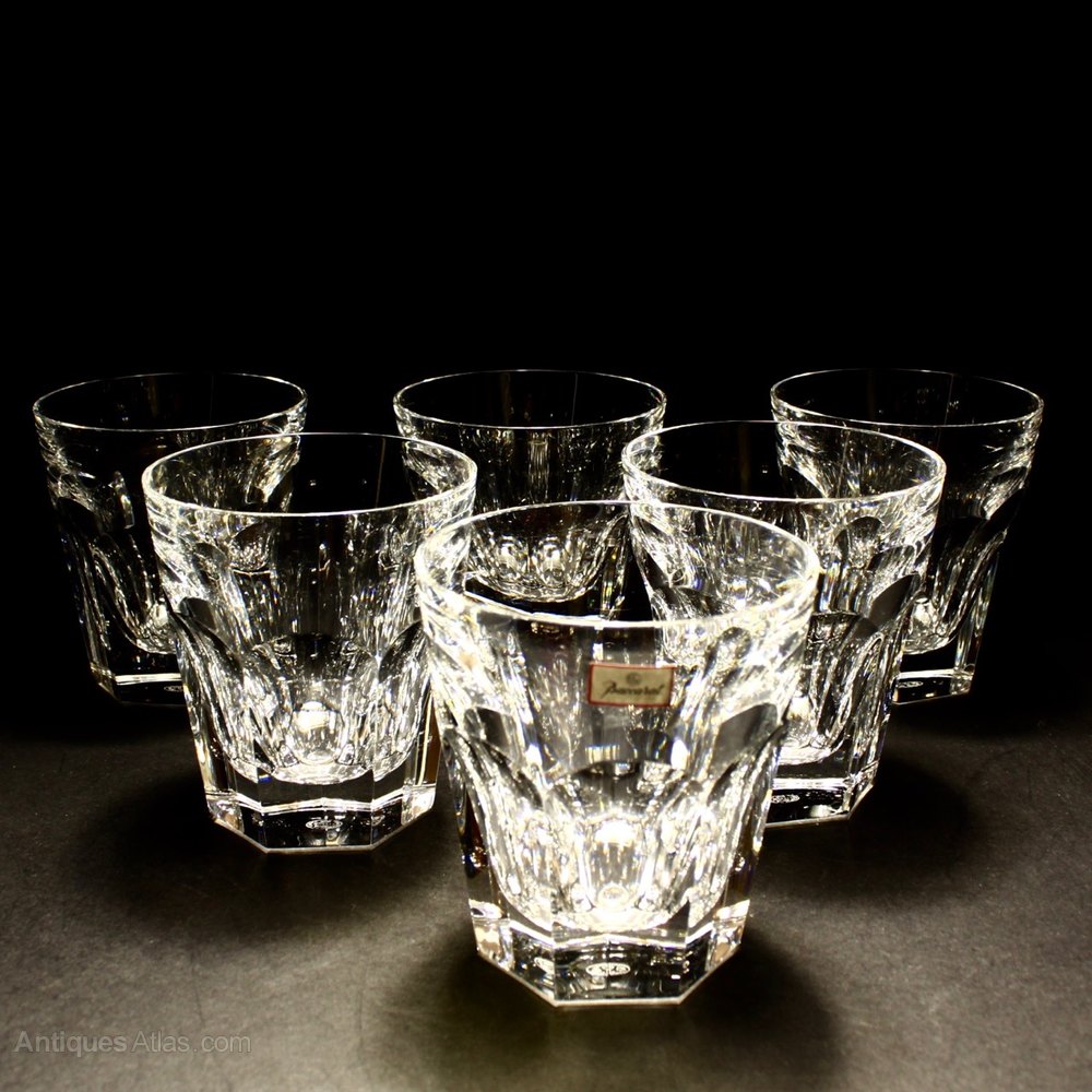 Antiques Atlas Baccarat Harcourt Set 6 Whisky Tumblers 20th C