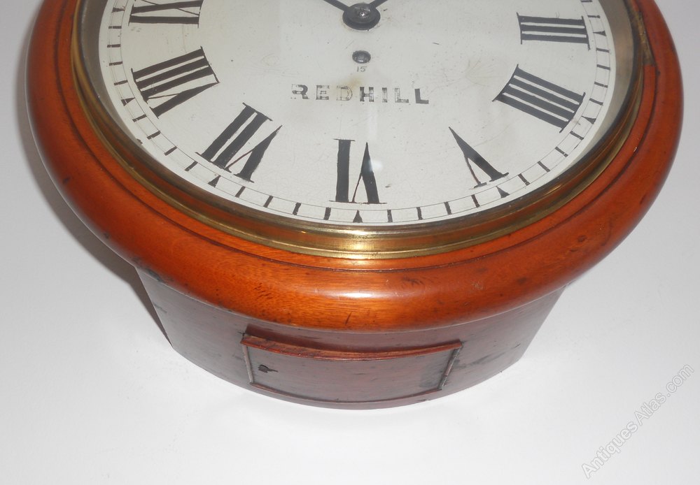 Antiques Atlas 12" Fusee Dial Clock In Mahogany Case