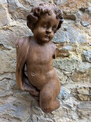 Early 19th Century Carved Wooden Putto