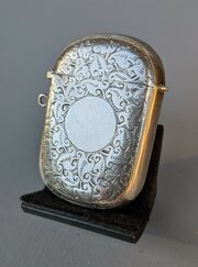 Large Victorian Silver Vesta Case