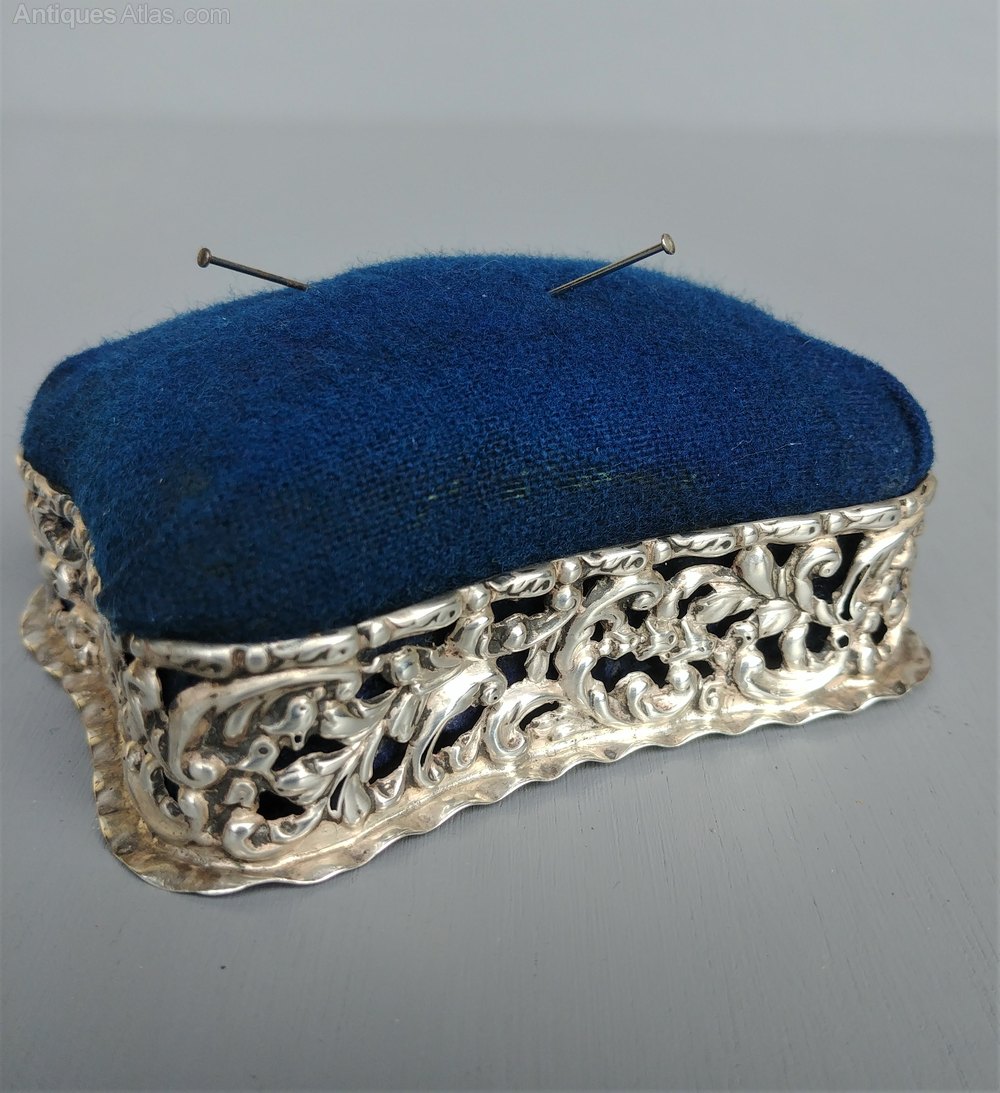 Antiques Atlas Victorian Silver Pin Cushion As1038a130 HC3969 Antiques Atlas Victorian Silver Pin Cushion As1038a130 HC3969