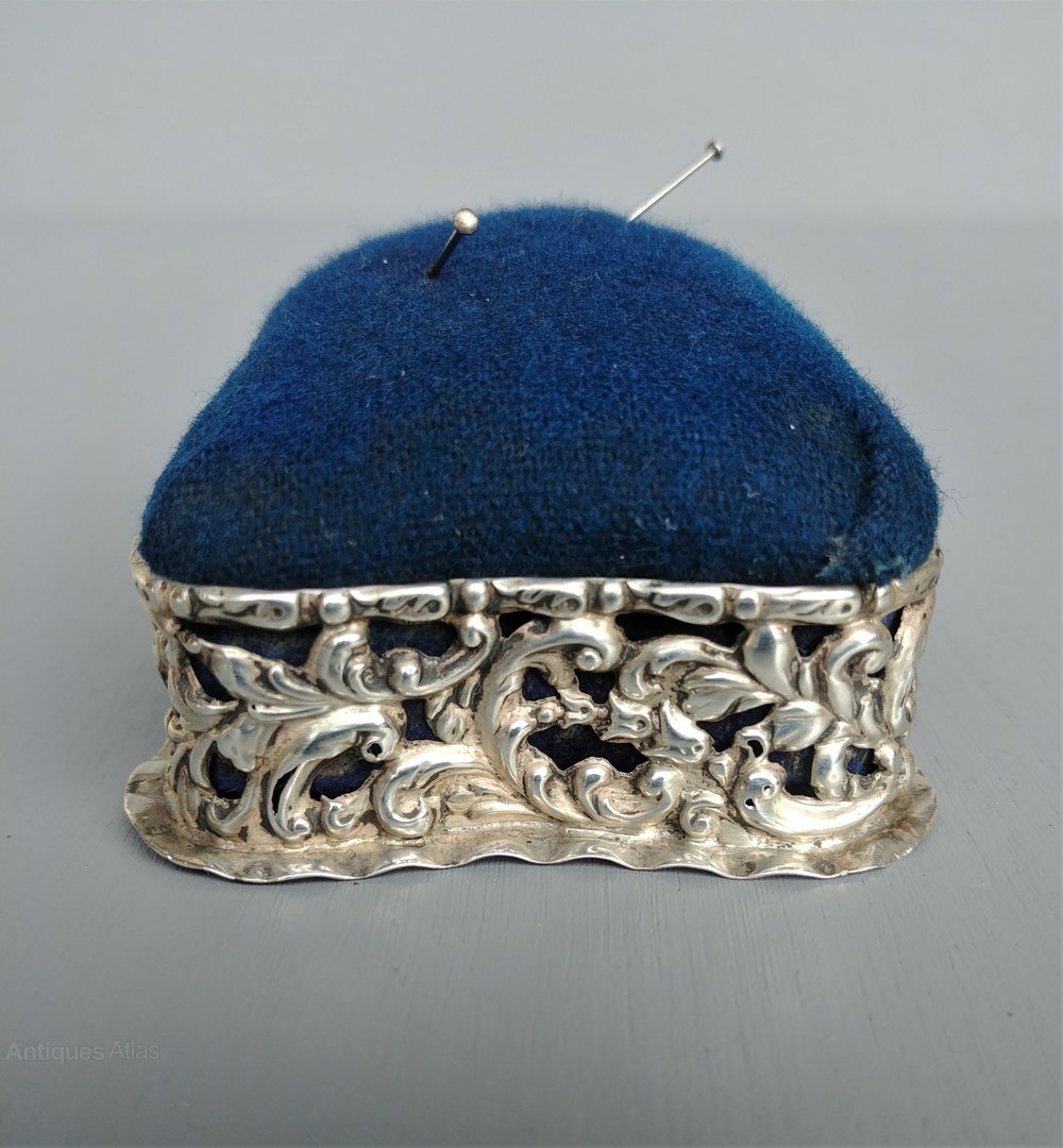 Antiques Atlas Victorian Silver Pin Cushion As1038a130 HC3969 Antiques Atlas Victorian Silver Pin Cushion As1038a130 HC3969