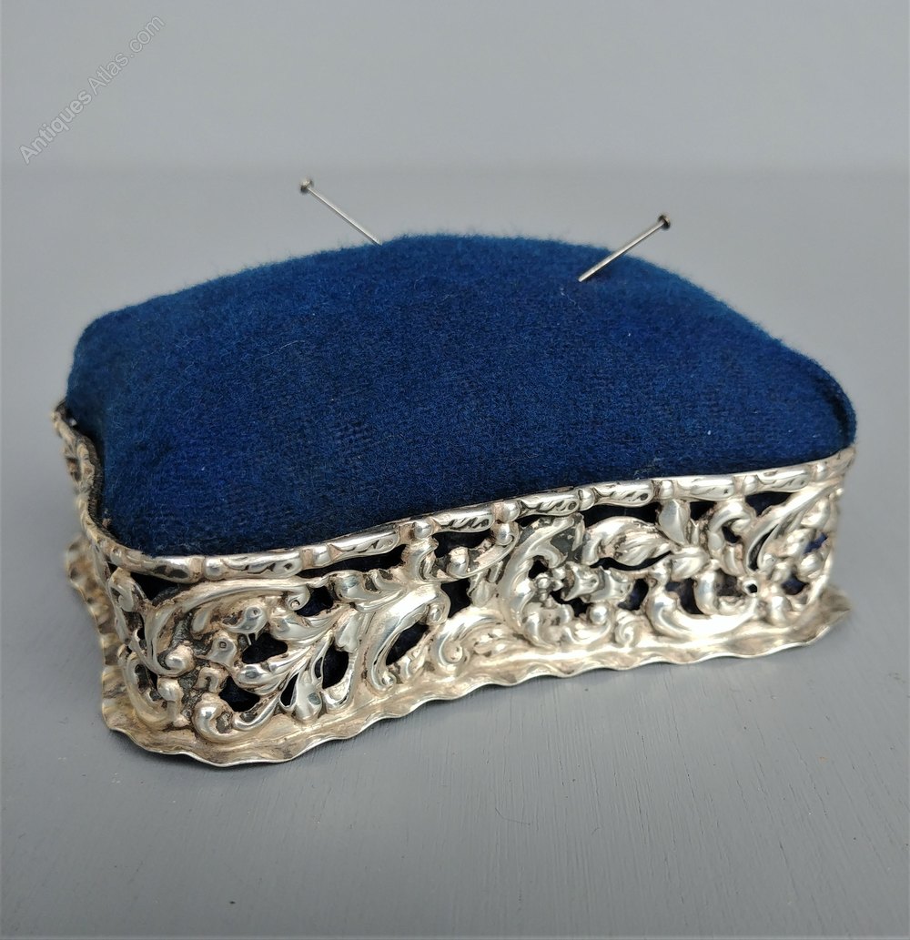 Antiques Atlas Victorian Silver Pin Cushion As1038a130 HC3969 Antiques Atlas Victorian Silver Pin Cushion As1038a130 HC3969