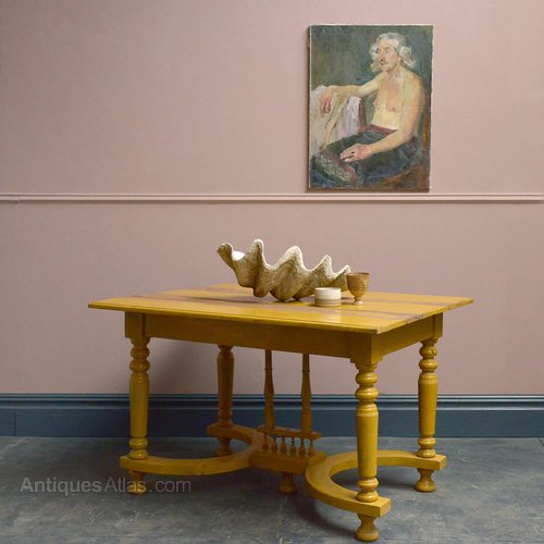 Rustic Table With Original Yellow Paint Antiques Atlas
