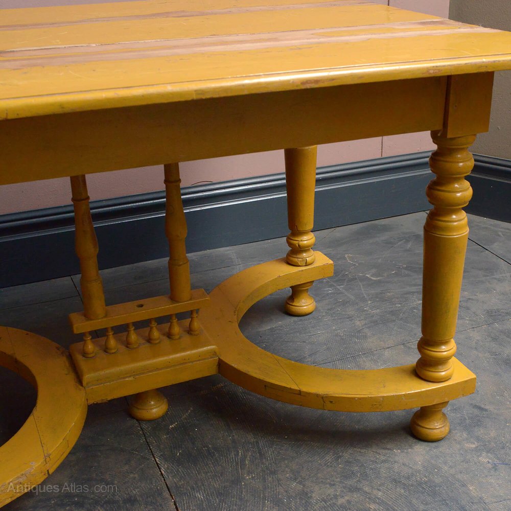 Rustic Table With Original Yellow Paint Antiques Atlas