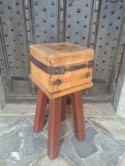 19th-Century Continental Beech Butcher’s Block