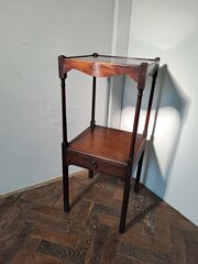A Fine George III Cuban Mahogany Bedside Table