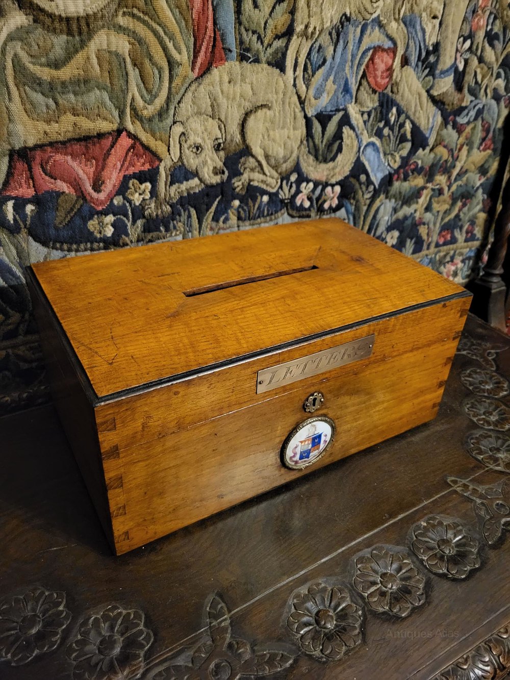 Antiques Atlas Antique Oak Mailbox / Letter Box