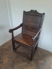 English Oak Wainscot Armchair