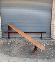 Exceptional Pair Of Extra-Large Provincial Benches