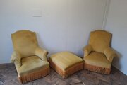 French Napoleon III Pair Of Armchairs With Matchin