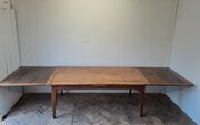 French extending cherry wood farm table