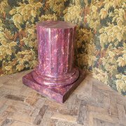 French Plaster Of Paris Painted Column