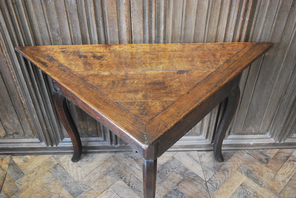 French Triangular Oak Side Table Antiques Atlas