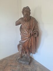 Large Continental Carved Oak Figure Of An Apostle