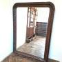 Large French Louis-Philippe carved oak mirror