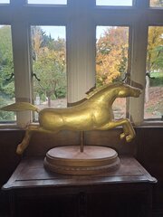 Large Gilt French Horse Sculpture