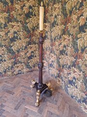 Mahogany And Parcel Gilt Standard Lamp