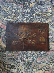 Painted Oak Panel With Memento Mori Motif