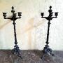 Pair of French Empire Bronze Candelabra