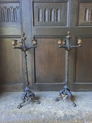 Pair Of French Empire Bronze Candelabra