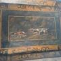 Regency Toleware Hunting Scene Tray on Faux Bamboo Stand  Circa 1820 coffee table