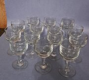 Set Of 12 French Wine Glasses
