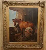 Victorian Oil Painting After Landseer – “The Shoei