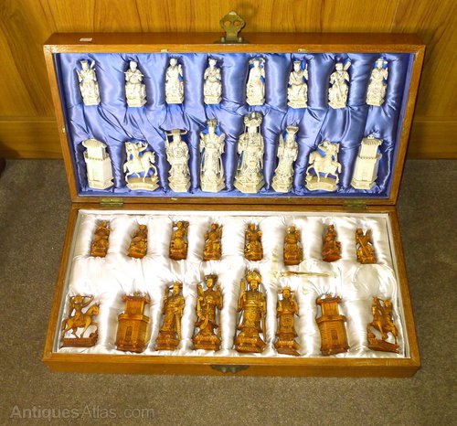 Antiques Atlas Quality 19th C Chinese Chess Set Quality 19th C Chinese Chess Set