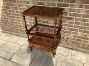 Georgian Burr Walnut Canterbury Whatnot