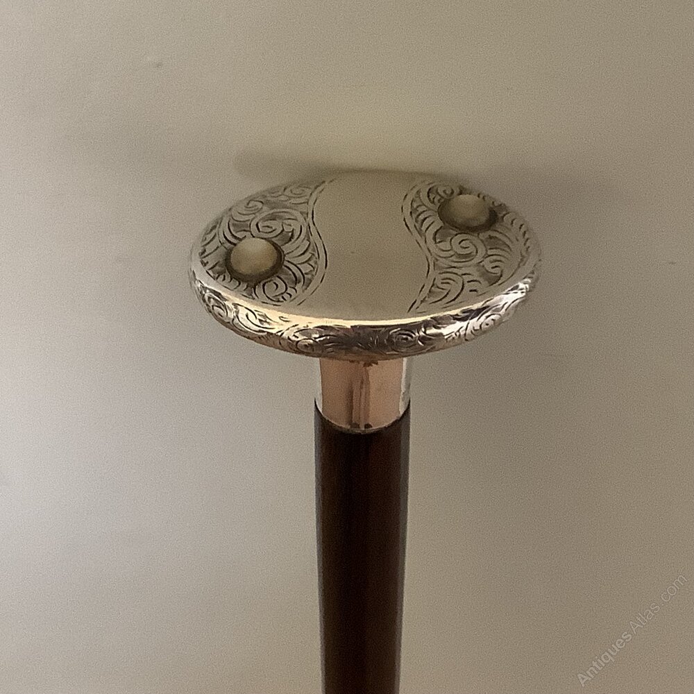 Antiques Atlas Silver Topped Ladies Walking Stick
