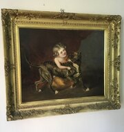 English School Regency Oil On Board Mastiff Dog 
