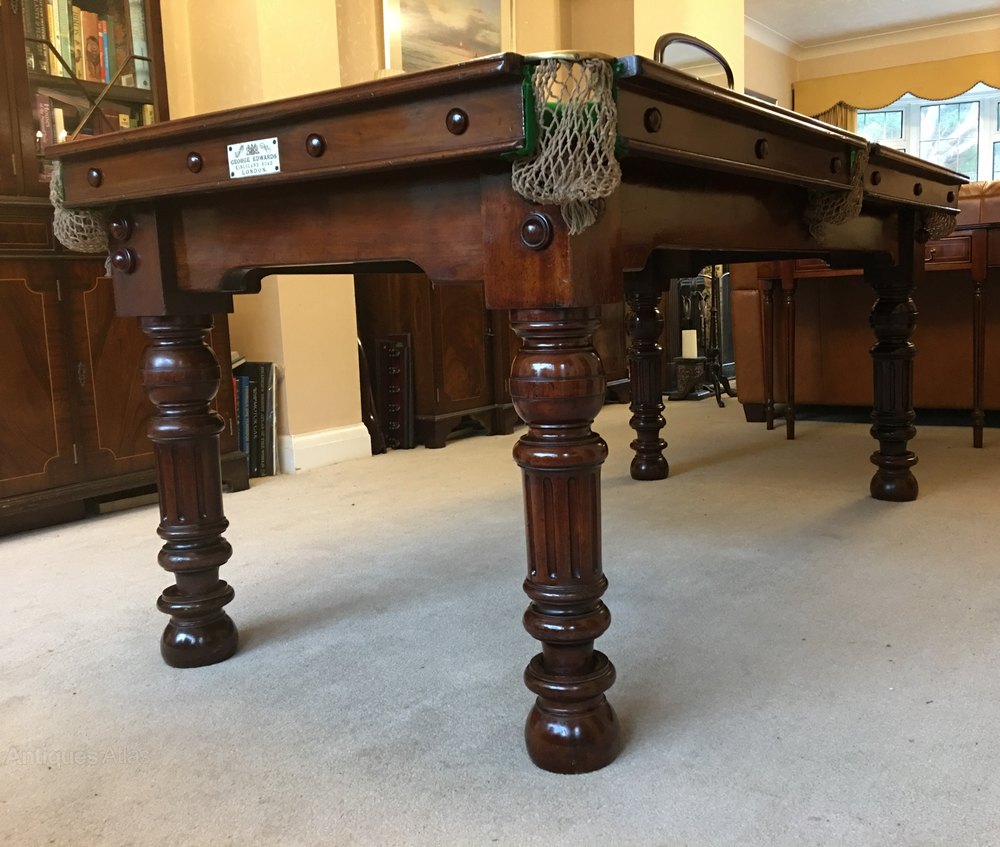 Antiques Atlas Antique Snooker Billiard Table Edwards