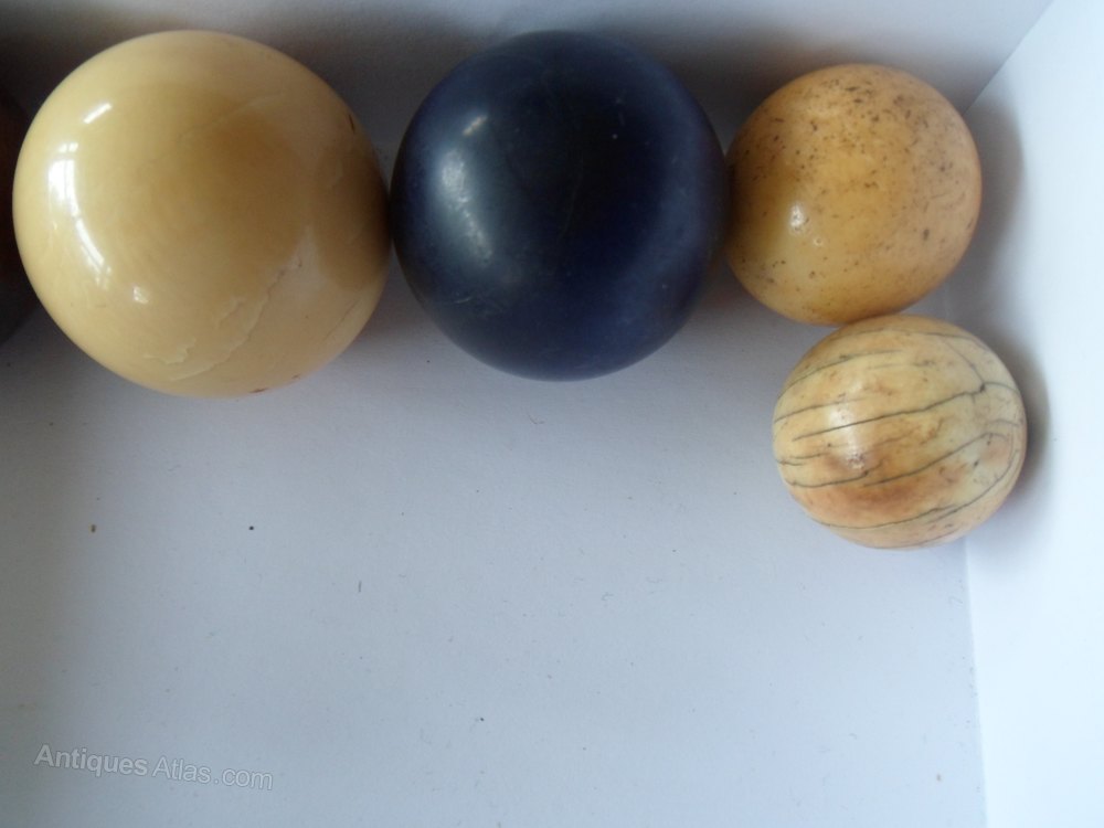 Antiques Atlas Mixed Antique Ivory Billiard Snooker Balls X6