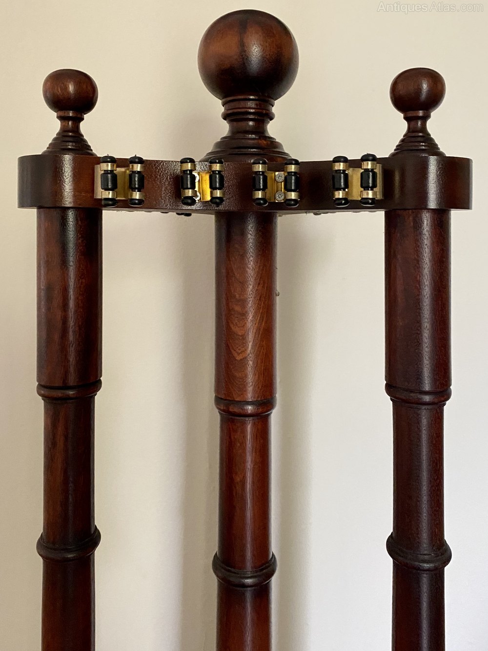 Antiques Atlas Vintage Cue Rack Stand 12 Cues Snooker Billiards Pool