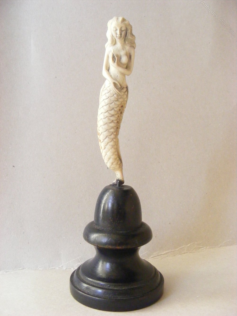 Antiques Atlas Rare Delightful Ivory Mermaid Scrimshaw 19th Cent.