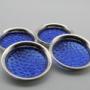 Asprey, Silver And Glass Drinks Coasters, 1960s 
