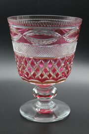 Bohemian Cut Crystal Glass Vase, Large, 24cm 