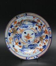 Chinese C18th Qing Dynasty Imari Plate 16.7cm