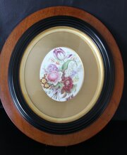 Coalport Framed Floral Porcelain Plaque, 41cm