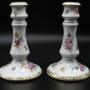 Dresden Candlesticks, C19th, Pair, 16.5cm